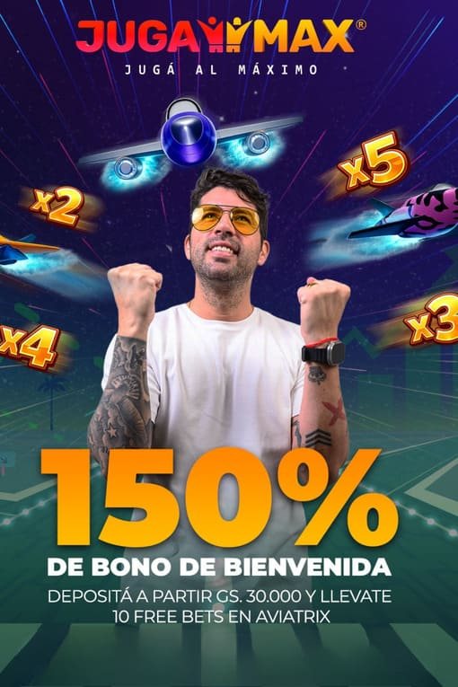 150% de Bono de Bienvenida en JugaMax